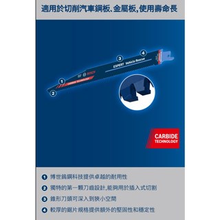 【高雄達順】BOSCH博世 S1157CHM 超耐久鎢鋼軍刀鋸片