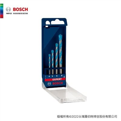 【高雄達順】BOSCH博世超耐久 CYL-9 鎢鋼萬用鑽頭 4-5-6-8mm 四支盒裝#2025/12/30前買1送1,需登錄